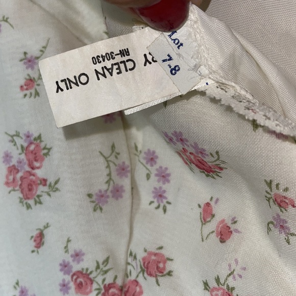 Vintage Prairie Cream Lace Ruffles Maxi Dress 7-8 Small - Picture 5 of 7